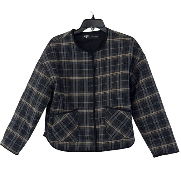 Zara Plaid Puffer Jacket - Picture 3 of 13